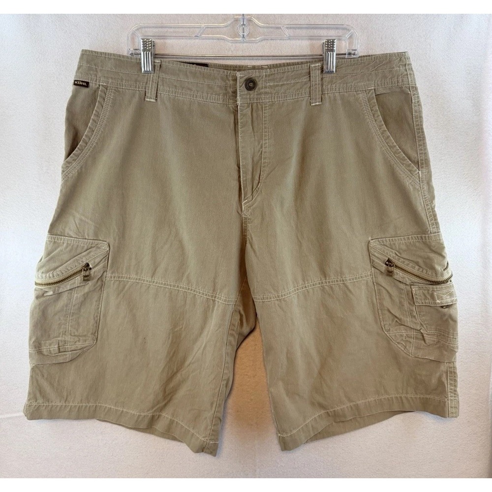 Kuhl Crag Series Hiking Shorts Mens 38 Brown Cotton Nylon Utility Gorpcore Cargo